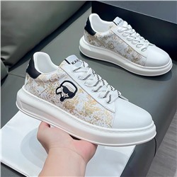 Кеды  karl  натур кожа люкс распродажа