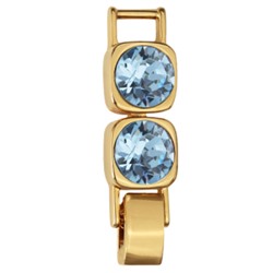 Удлинитель Теннис 2см (кристаллы SW аквамарин 8мм; покрытие золото)