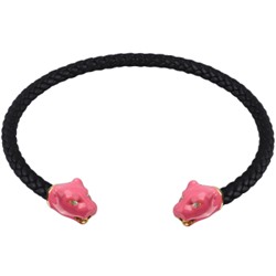 Чокер Пантера (эмаль фуксия, кристаллы SW белые; покрытие золото), Есть комплект