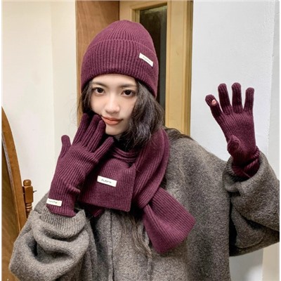 Комплект (шапка, шарф, перчатки)