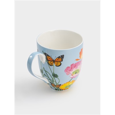 Кружка, 400 мл, с подставкой, Маки