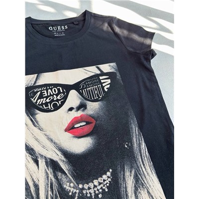 Женская приталенная футболка с ярким принтом ГЕС*С (Возможно незначительные деффекты!!!)