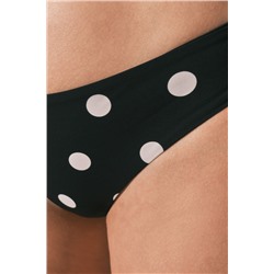 Braga bikini clásica estampado lunares negro