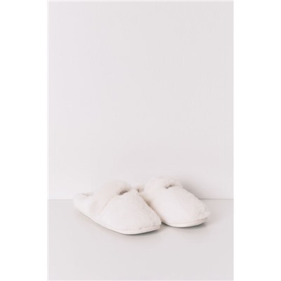 Zapatillas casa mercedita pelo blancas