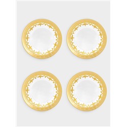 Тарелка закусочная, 20,5 см, 4 шт, стекло, золотистая, Versailles