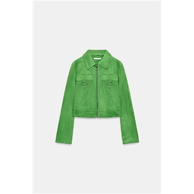 CHAQUETA CROP EFECTO ANTE