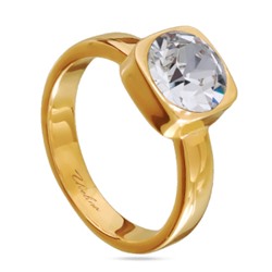 Кольцо Теннис (кристаллы SW белые 8мм; покрытие золото), Есть комплект