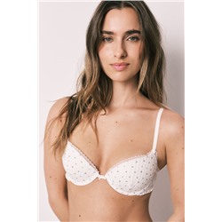 Sujetador clásico algodón blanco corazones BEAUTIFUL