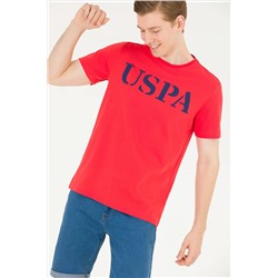 Erkek Kırmızı Basic Bisiklet Yaka Tişört