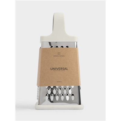 Терка, 21 см, четырехгранная, сталь/пластик, серо-бежевая, Universal