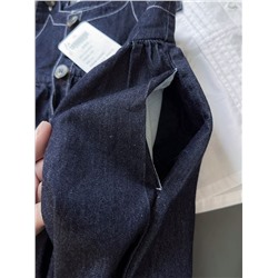 Комплект для девочки: джинсовый сарафан и блузка