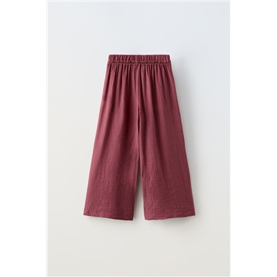 FLOWING TEXTURED TROUSERS