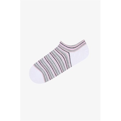 Penti 3 Çift Pamuklu Çizgili Burun Dikişsiz Sneaker Çorap