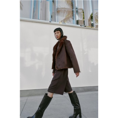 REVERSIBLE DOUBLE-FACED FAUX FUR JACKET