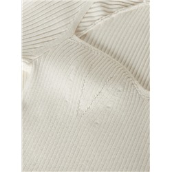 Strickkleid mit Gestreifter Struktur