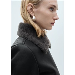 Chaqueta doble faz efecto piel