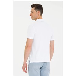 Erkek Beyaz Basic Polo Yaka Tişört
