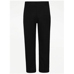 Boys Black Regular Leg School Trousers 5 Pack