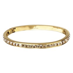 Браслет Квадро (кристаллы SW шампань; покрытие золото), Есть комплект