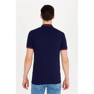 Erkek Lacivert Basic Polo Yaka Tişört