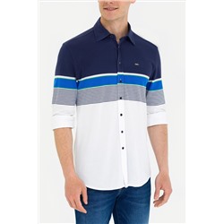 Erkek Lacivert Uzun Kollu Gömlek