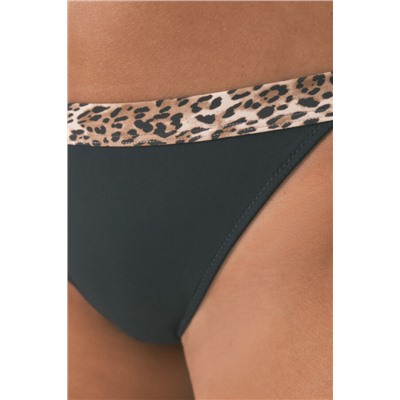 Braga brasileña animal print negro