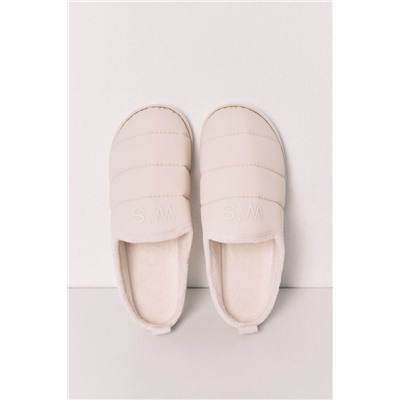 Zapatillas casa acolchadas blanco