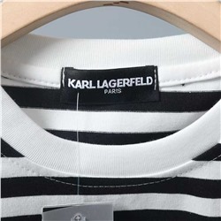 Повседневная хлопковая футболка в полоску KARL LAGERFEL*D ОРИГИНАЛ!