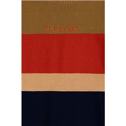 Erkek Çocuk Açık Haki Bisiklet Yaka Kazak