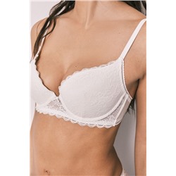 Sujetador push up encaje blanco GORGEOUS