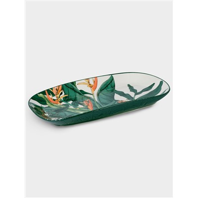 Блюдо, 35x19 см, овальное, Ночной сад