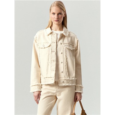 Джинсовая куртка oversize с бахромой, N081/dearsi