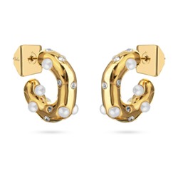 Серьги Просекко (Майорка, кристаллы SW белые; покрытие золото), Есть комплект