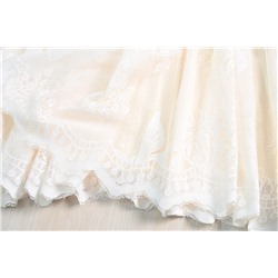 Шикарная двусторонняя юбка: одна сторона из нежного кружева, другая - блестящая плиссировка. Экспорт