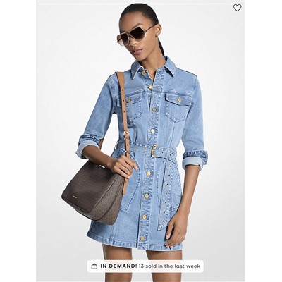 MICHAEL MICHAEL KORS Denim Belted Mini Dress