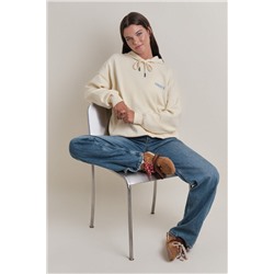 Sudadera capucha felpa amarillo