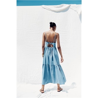 MIDI DRESS WITH BOWS