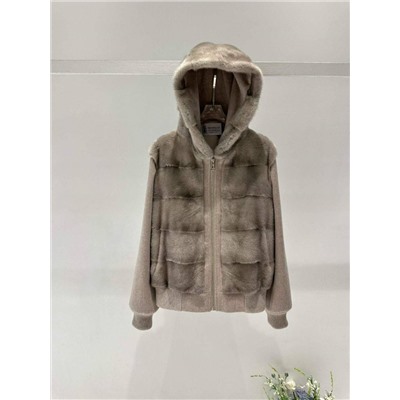 Куртка натуральная норка ,рукава кашемир качество