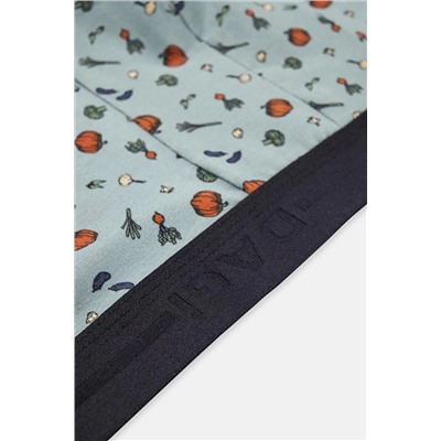 Dagi Gri Mavi 5210 Desenli Pamuk Boxer