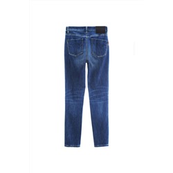 Vaquero slim de tiro alto Azul marino