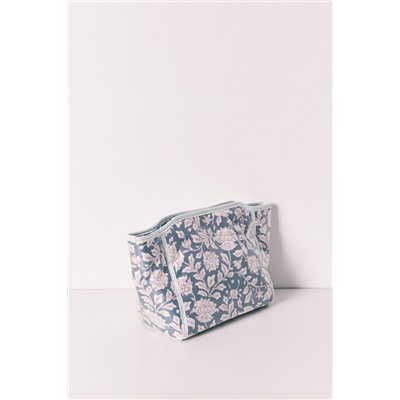 Neceser mediano estampado floral azul