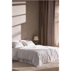Marion King Size %100 Pamuk Brodeli Saten Nevresim Takımı - Beyaz