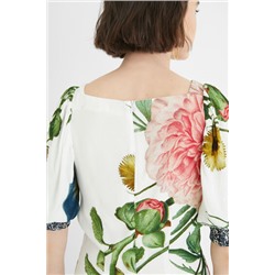 Vestido corto slim mangas abullonadas