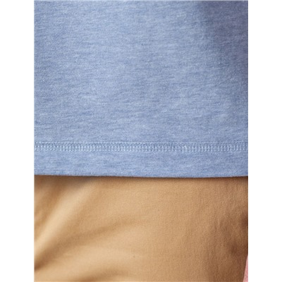 Футболка полуприлегающего кроя с принтом из премиального хлопка