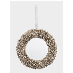 Венок декоративный, 25 см, полистирол, шампань, Celebration