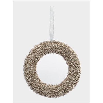 Венок декоративный, 25 см, полистирол, шампань, Celebration