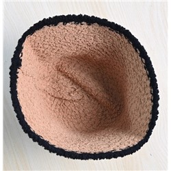 Модная твидовая повседневная зимняя панама контрастного цвета