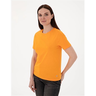 Turuncu Regular Fit Basic Tişört