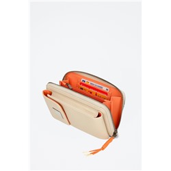 Cartera Bea Beige y naranja