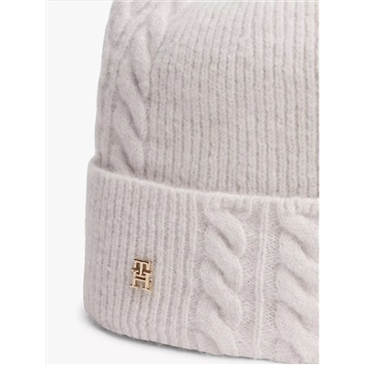 Mixed Knit Wool-Blend Beanie